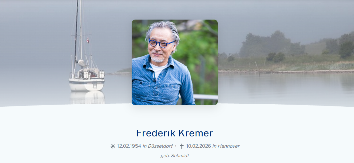 Gedenkseite mit thematischem Bannerbild zu einem Hobby